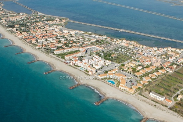 Frontignan plage vu du ciel