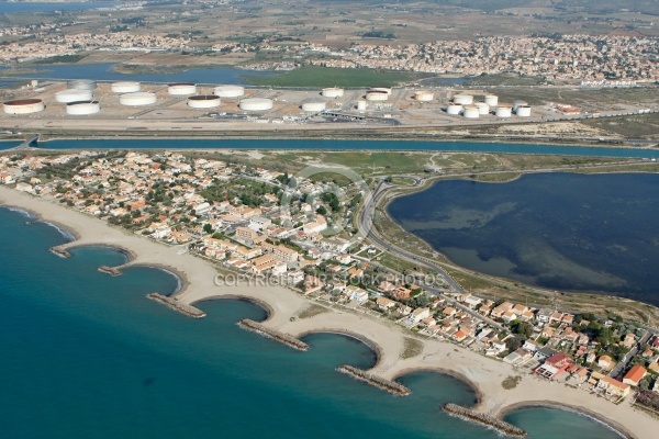 Frontignan-plage et stock d hydrocarbures