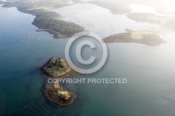 Golfe du Morbihan, le grand Huernic, Spet Îles, la pointe du bla