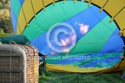 Gonflage montgolfière avec un bruleur gaz