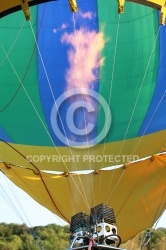 Gonflage montgolfière avec un bruleur gaz