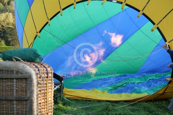 Gonflage montgolfière avec un bruleur gaz