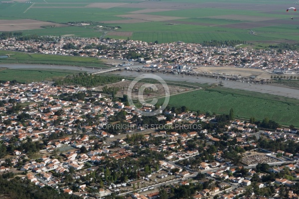 L Aiguillon-sur-Mer et la Faute-sur-Mer vu du cilel, Vendée 85