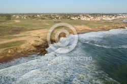 La houle à Brétignolles-sur-Mer vue du ciel