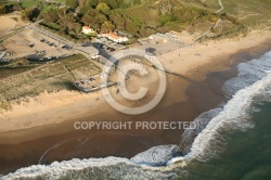 La houle à Brétignolles-sur-Mer vue du ciel