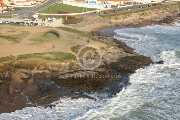 La houle au spot de la  Sauzaie,  Brétignolles-sur-Mer vue du c