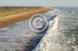 La houle à Brétignolles-sur-Mer vue du ciel