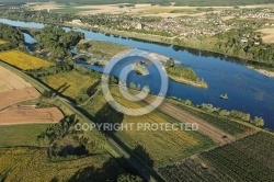 La loire à Saint-Dyé-sur-Loire vu du ciel