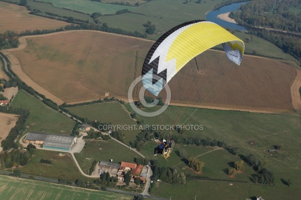 La Loire en paramoteur, Allier, auvergne