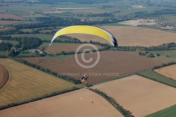 La Loire en paramoteur, Allier, auvergne