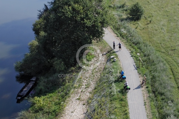 La Loire en vélo vu du ciel