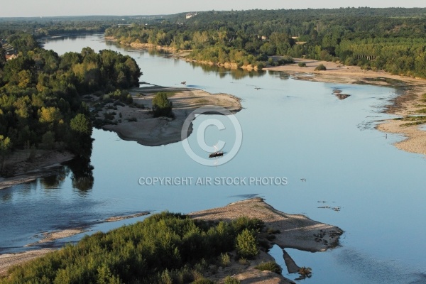 La loire vu du ciel en Indre-et-Loire