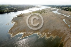 La Loire vue du ciel à Montsoreau