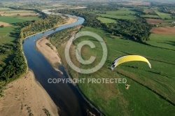 La Loire vue du ciel en ULM paramoteur