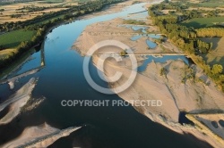 La Loire vue du ciel entre Ancenis et Varades