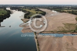 La Loire vue du ciel entre Ancenis et Varades