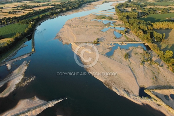 La Loire vue du ciel entre Ancenis et Varades