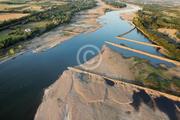 La Loire vue du ciel entre Ancenis et Varades
