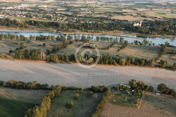 La Loire vue du ciel entre Ancenis et Varades