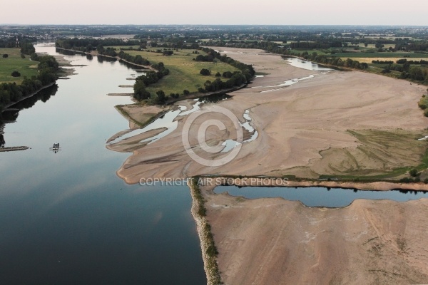La Loire vue du ciel entre Ancenis et Varades