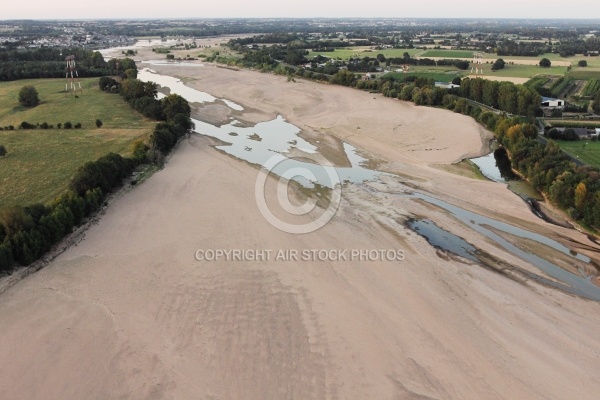 La Loire vue du ciel entre Ancenis et Varades