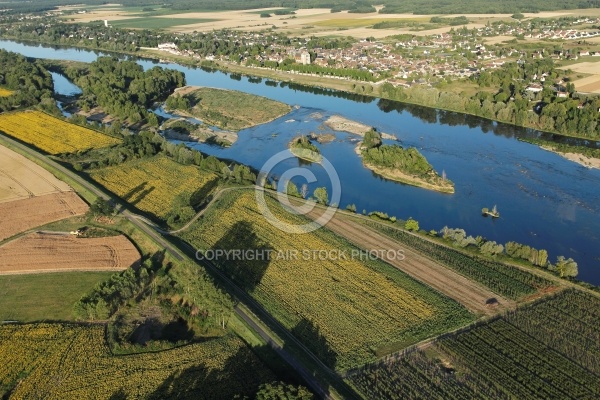 La loire à Saint-Dyé-sur-Loire vu du ciel