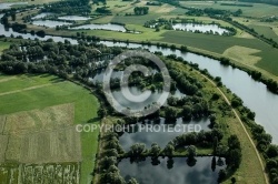 la Moselle vue du ciel de Cattenom 57