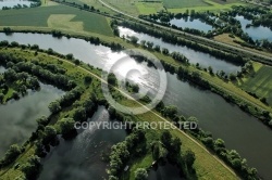 la Moselle vue du ciel de Cattenom 57