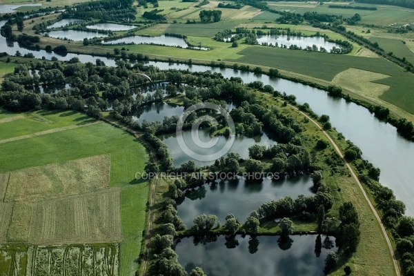 la Moselle vue du ciel de Cattenom 57