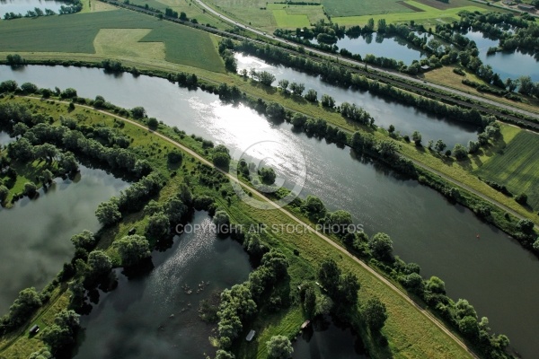 la Moselle vue du ciel de Cattenom 57