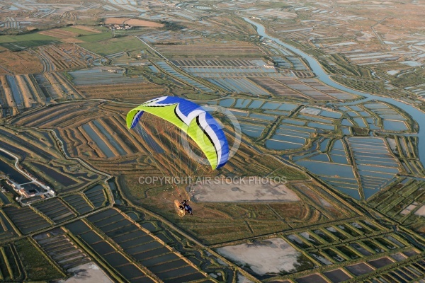 La Seudre en paramoteur , La Tremblade vue du ciel