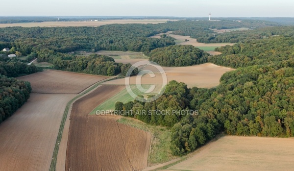 La vallée de la Renarde, Boissy-le-Sec vue du ciel