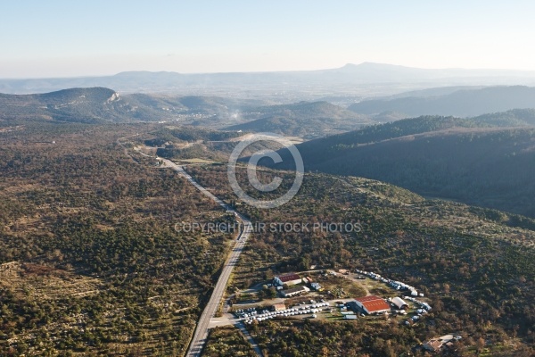 La vallée de St Ambroix vue du ciel