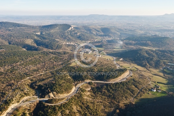 La vallée de St Ambroix vue du ciel