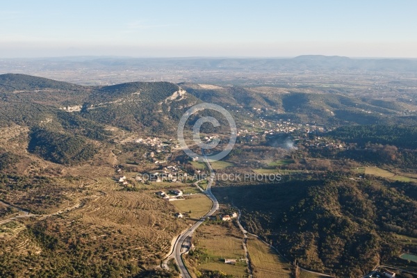 La vallée de St Ambroix vue du ciel