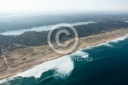 Lac d Hossegor vue du ciel