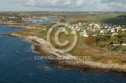 Lampaul-Plouarzel , Bretagne Finistère vue du ciel