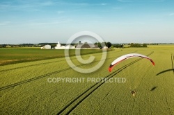 Le blÃ© vert d Ile-de-France vue du ciel