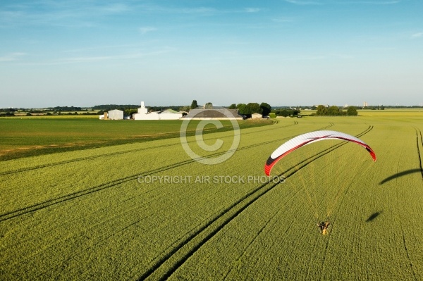 Le blÃ© vert d Ile-de-France vue du ciel
