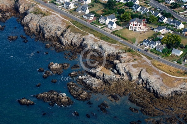 Le Croisic côte sauvage vue du ciel