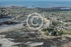 île de Batz ,le Finistere vue du ciel