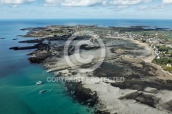 île de Batz ,le Finistere vue du ciel