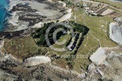 île de Batz ,le Finistere vue du ciel