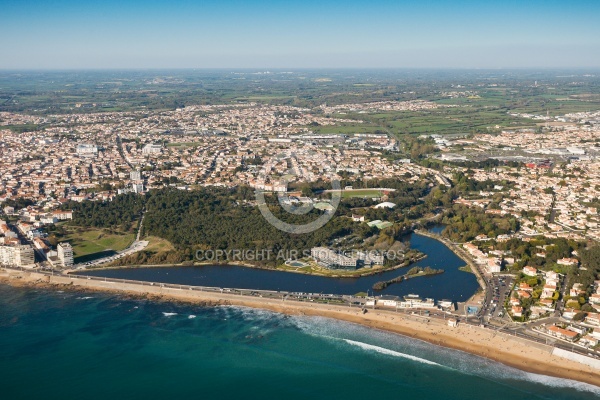 Le Lac de Tanchet, Les Sables-d Olonne vue du ciel