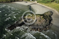 Île Salgren vue du ciel, Plomodiern, Finistère