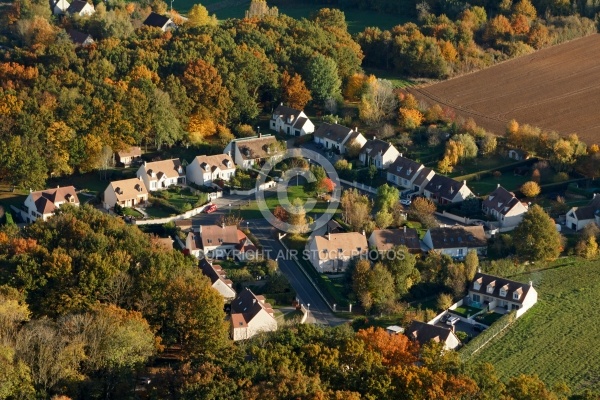 Le Val-Saint-Germain vue du ciel en Automne