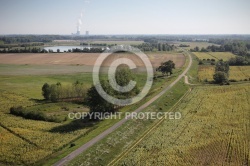 Levée de La Loire vue du ciel , Suèvres 41500