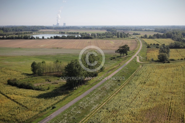 Levée de La Loire vue du ciel , Suèvres 41500