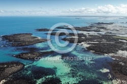 Littoral bleu de île de Batz , Bretagne