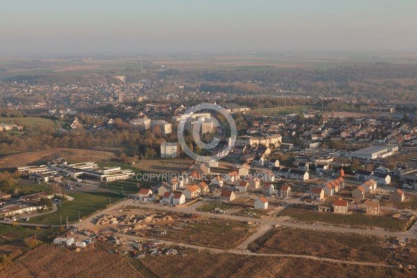 Lotissement en construction, Etampes vue du ciel